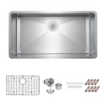 BBQGuys Signature Undermount Stainless Steel 36-Inch Single Bowl Sink W/Grid and Strainer - Image 2