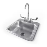 RCS 15 X 15 Outdoor Rated Stainless Steel Drop In Sink With Hot/Cold Faucet - RSNK1