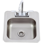 Lion 15 X 15 Outdoor Rated Stainless Steel Sink With Hot/Cold Faucet