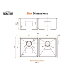 BBQGuys Signature Undermount Stainless Steel Double Bowl 33-Inch Workstation Sink W/Grids, Strainers, and 3 Accessories - Image 3