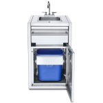 Crown Verity Infinite Series 21-Inch Enclosed Cabinet Storage W/ Sink And Double Trash Bin Storage - IBISC-SK-GH