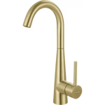 Franke Steel 14.4 Inch Single Handle Swivel Spout Kitchen Prep / Bar Faucet in Gold - STL-BR-GLD