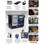 Mont Alpi Large Outdoor Prep Center / Bar Cart - MAPCL - Image 3