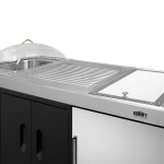 Summit Portable Outdoor Stainless Steel Weatherproof Kitchenette Refrigerator - Left Hinge - CK54OSLS - Image 3