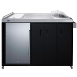 Summit Outdoor Stainless Steel Weatherproof Kitchenette Refrigerator - Right Hinge - CK54OSRS - Image 2