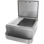 BBQGuys Signature 25-in Slide-In Ice Bin Cooler w/ Speed Rail & Condiment Holder - BBQ-SI - Image 3