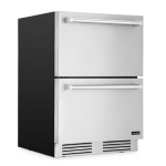 NewAir 24 Inch 4.1 Cu. Ft. Dual Drawer Commercial Built-In Outdoor Refrigerator & Freezer - NOF110SSD0