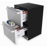 NewAir 24 Inch 4.1 Cu. Ft. Dual Drawer Commercial Built-In Outdoor Refrigerator & Freezer - NOF110SSD0 - Image 3