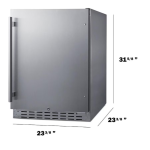 Summit ADA Height 24 Inch 4.2 Cu. Ft. Built-In Outdoor Refrigerator - SPR55OSADA - Image 3