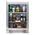 True 24 Inch 5.6 Cu. Ft. Left Hinge Glass Door Outdoor Refrigerator - Stainless Steel - TUR-24-L-SG-C
