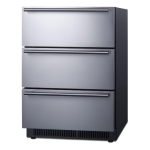 Summit 24 Inch 4.9 Cu. Ft. Built-In 3-Drawer Outdoor Refrigerator - SPR245OS3D