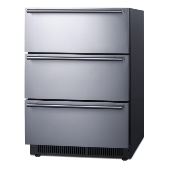 duttpack-38739 Summit 24 Inch 4.9 Cu. Ft. Built-In 3-Drawer Outdoor Refrigerator - SPR245OS3D - Image 1