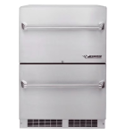 Twin Eagles 24-Inch Outdoor Rated Double Drawer Refrigerator - TE24D