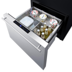 Summit 24-Inch 2 Cu. Ft. Built-In Outdoor Drawer Refrigerator - Custom Panel - SDR241OS - Image 5