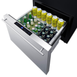 Summit 24-Inch 2 Cu. Ft. Built-In Outdoor Drawer Refrigerator - Custom Panel - SDR241OS - Image 6