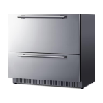 Summit 36 Inch 7.15 Cu. Ft. Outdoor 2-Drawer All-Refrigerator - Custom Panel Ready - SPR36DROS - Image 2