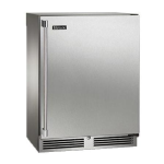 Perlick 24-Inch Signature Series Shallow Depth Marine & Coastal Series Stainless Steel Outdoor Refrigerator w/ Door Lock - Right Hinge - HH24RM-4-1RL