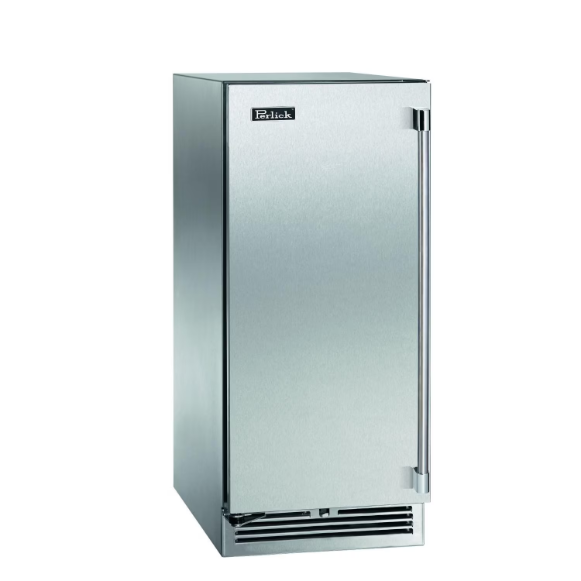 duttpack-39025 Perlick 15-Inch Signature Series Stainless Steel Outdoor Refrigerator - Left Hinged - HP15RO-4-1L - Image 1