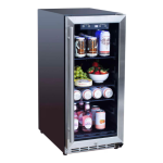 Summerset 15 Inch Outdoor Rated Fridge w/ Glass Door - RFR-15G - Image 3