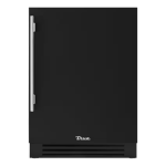 True 24 Inch 5.6 Cu. Ft. Right Hinge Outdoor Refrigerator - Matte Black w/ Stainless Steel Handles - TUR-24-R-OP-C~DSK-027-H04