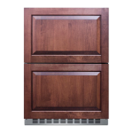 Summit 24-Inch 3.32 Cu. Ft. 2-Drawer Refrigerator-Freezer, ADA Compliant - Custom Panel - ADRF244CSS