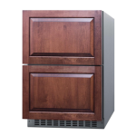 Summit 24-Inch 3.32 Cu. Ft. 2-Drawer Refrigerator-Freezer, ADA Compliant - Custom Panel - ADRF244CSS - Image 2