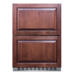 Summit 24-Inch 3.7 Cu. Ft. 2-Drawer All-Refrigerator, ADA Compliant - Custom Panel - ADRD241CSS