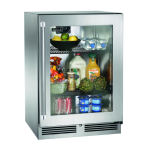 Perlick 24-Inch Signature Series Shallow Depth Stainless Steel Glass Door Outdoor Refrigerator w/ Door Lock - Right Hinged - HH24RO-4-3RL