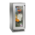 Perlick 15-Inch Signature Series Stainless Steel Glass Door Outdoor Refrigerator - Left Hinged - HP15RO-4-3L