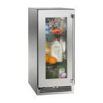Perlick 15-Inch Signature Series Stainless Steel Glass Door Outdoor Refrigerator w/ Door Lock - Left Hinged - HP15RO-4-3LL