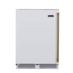 Perlick 24 Inch 5.2 Cu. Ft. Signature Series Stainless Steel Outdoor Refrigerator w/ Factory Installed Matte White Solid Door - Right Hinge