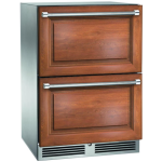 Perlick 24-Inch Signature Series Marine & Coastal Series Stainless Steel Panel Ready Dual Zone Outdoor Refrigerator/Freezer Drawers W/ Door Lock - HP24ZM-4-6DL