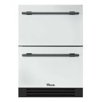 True 24 Inch 5.4 Cu. Ft. Outdoor Refigerator Drawer - Matte White w/ Pewter Handles - TUR-24D-OP-C~DSK-030-H05