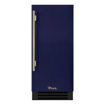 True 15 Inch 3.14 Cu. Ft. Right Hinge Outdoor Refigerator - Cobalt w/ Brass Handles - TUR-15-R-OP-C~DSK-078-H01