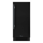 True 15 Inch 3.14 Cu. Ft. Right Hinge Outdoor Refigerator - Matte Black w/ Pewter Handles - TUR-15-R-OP-C~DSK-027-H05