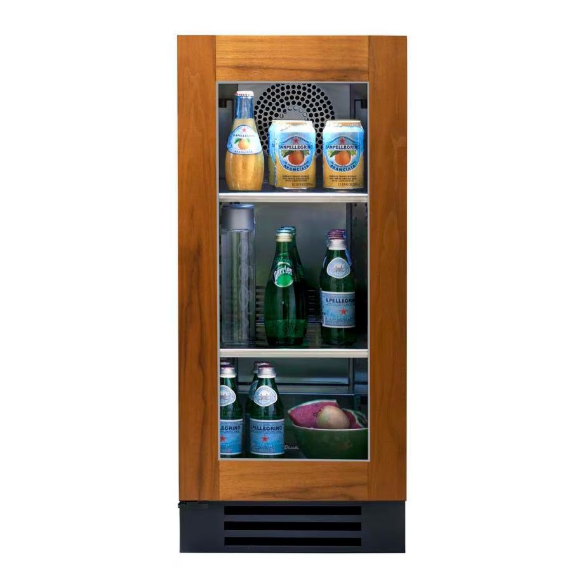 duttpack-39436 True 15 Inch 3.14 Cu. Ft. Left Hinge Glass Door Outdoor Refigerator - Overlay Ready - TUR-15-L-OG-C - Image 1