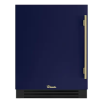 True ADA Height 24 Inch 5 Cu. Ft. Left Hinge Outdoor Refrigerator - Cobalt w/ Brass Handles - TURADA-24-LS-A~078-H01