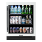 True ADA Height 24 Inch 5 Cu. Ft. Right Hinge Glass Door Outdoor Refrigerator - Matte White w/ Pewter Handles - TURADA-24-RG-A~030-H05