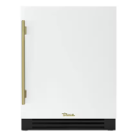 True ADA Height 24 Inch 5 Cu. Ft. Right Hinge Outdoor Refrigerator - Matte White w/ Brass Handles - TURADA-24-RS-A~030-H01
