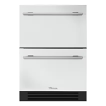 True ADA Height 24 Inch 5 Cu. Ft. Outdoor Refrigerator Drawers - Matte White w/ Stainless Steel Handles - TURADA-24-D-A~030-H04