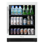 True ADA Height 24 Inch 5 Cu. Ft. Right Hinge Glass Door Outdoor Refrigerator - Matte White w/ Stainless Steel Handles - TURADA-24-RG-A~030-H04