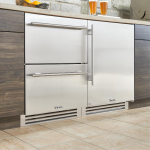 True ADA Height 24 Inch 5 Cu. Ft. Outdoor Refrigerator Drawers - Matte Black w/ Pewter Handles - TURADA-24-D-A~027-H05 - Image 3