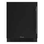True ADA Height 24 Inch 5 Cu. Ft. Left Hinge Outdoor Refrigerator - Matte Black w/ Pewter Handles - TURADA-24-LS-A~027-H05