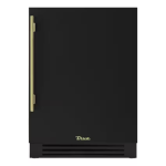 True 24 Inch 5.6 Cu. Ft. Right Hinge Outdoor Refrigerator - Matte Black w/ Brass Handles - TUR-24-R-OP-C~DSK-027-H01