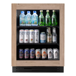 True ADA Height 24 Inch 5 Cu. Ft. Left Hinge Glass Door Undercounter Outdoor Refrigerator - Overlay Ready - TURADA-24-LG-A~O