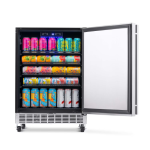 NewAir 24-Inch 5.0 Cu. Ft. Built-in 160 Can Outdoor Beverage Fridge - NOF160SS00 - Image 7