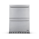 NewAir 24-Inch 4.1 Cu. Ft. Built-in 20 Bottle & 80 Can Dual Drawer Wine & Beverage Fridge - NOF100SS00