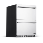 NewAir 24-Inch 4.1 Cu. Ft. Built-in 20 Bottle & 80 Can Dual Drawer Wine & Beverage Fridge - NOF100SS00 - Image 2