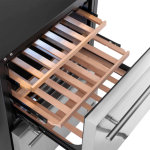 NewAir 24-Inch 4.1 Cu. Ft. Built-in 20 Bottle & 80 Can Dual Drawer Wine & Beverage Fridge - NOF100SS00 - Image 4