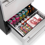 NewAir 24-Inch 4.1 Cu. Ft. Built-in 20 Bottle & 80 Can Dual Drawer Wine & Beverage Fridge - NOF100SS00 - Image 9